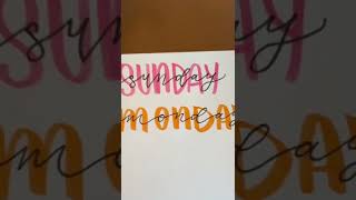 How To Write Monday in Calligraphy Pt 2 calligraphy [upl. by Oninrutas]