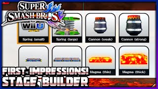 Super Smash Bros Wii U 1080p60 Stage Builder First Impressions amp My 1st Custom Stage [upl. by Droffilc936]