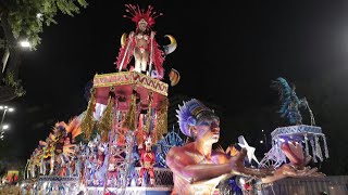 Segunda noite de desfiles do Grupo Especial no Rio de Janeiro  AFP [upl. by Finbar]