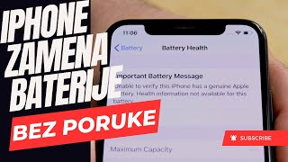 Zamena baterije bez vazne poruke Iphone XS [upl. by Aeriel]