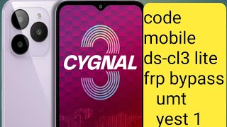 code mobile dscl3 lite frp bypass umt [upl. by Ecinaej]