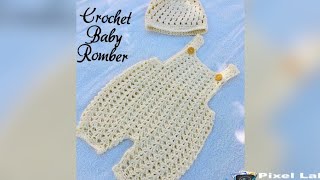 Crochet baby romper part2 [upl. by Piotr]