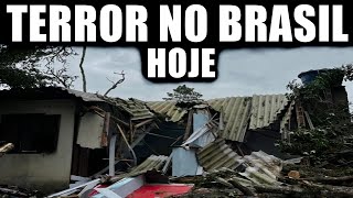 TERROR NO BRASIL HOJE TEMPORAL DESTROI CASAS E CAUSA PÂNICO COM VENTOS DE 100 KMh EM MATO GROSSO [upl. by Annoeik981]