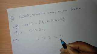 Cyclically Rotate an array by one  GFG solution  DSA [upl. by Conias]