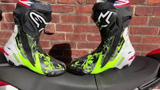 Alpinestars Limited Edition Cal Crutchlow Supertech R Boots  The Best Track Boot for a British Bike [upl. by Demmahum]