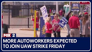 More autoworkers expected to join UAW strike Friday [upl. by Culver293]