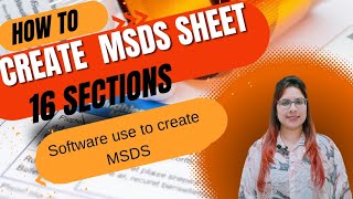 how to create MSDS sheet in pharma sections in MSDS sheet software use to create MSDS sheet [upl. by Dranyam740]