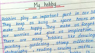 My hobby essay in english  Essay writing on my hobby [upl. by Releyks]