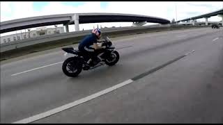 Motorcycle Wobble Save at 130MPH [upl. by Ellehciram]