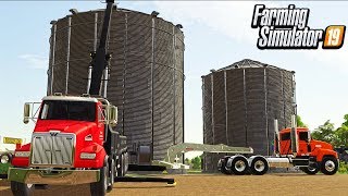 GRAIN BIN MOVING ROLEPLAY  GOT A GREAT DEAL ON 2 BINS  FARMING SIMULATOR 19 [upl. by Cronin94]