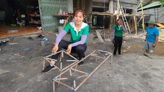 Utilize scrap iron and excess iron making tripod wood stove stands to give to the poor [upl. by Broderic]