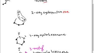 CHM 252 Carbonyls I Part 7 Nomenclature Rules and Drawing Structures of Lactones [upl. by Brunella]