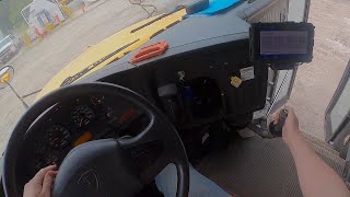 IC CE school bus POV startup amp drive MaxxForce DT CE300 [upl. by Ahsieki]