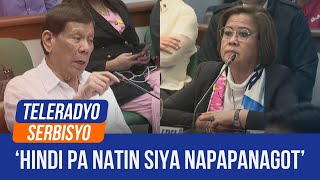 De Lima demands accountability on Duterte’s drug war killings  Teleradyo Serbisyo 28 October 2024 [upl. by Aehsat]