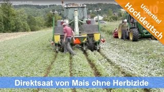 Direktsaat von Silomais ohne Herbizide mit Untertitel Aug 2015 [upl. by Irneh666]