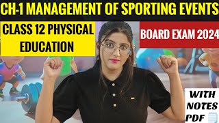 Management Of Sporting Events  Class 12  Management of Sporting Events Class 12 Physical Education [upl. by Kahn]