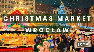 4K Weihnachtsmarkt Breslau 2023 Christmas Market in Wrocław Poland🇵🇱 [upl. by Enitsirc]