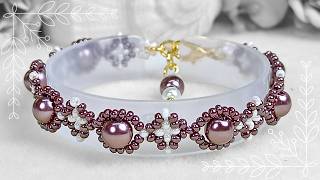 ✨ Pulsera Artesanal de ensueño con chaquira 110 y cuentas de 6mm ¡Atrévete a crear 💫 [upl. by Flatto]