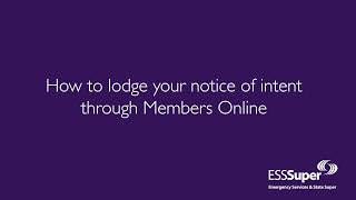 ESSSuper Members Online Notice of intent to claim a tax deduction for personal super contributions [upl. by Eecak]