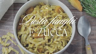 Pasta funghi e zucca risottata [upl. by Etram]