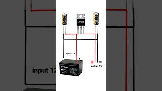 12V to 5V convert  7805 MOSFET project shorts 7805 [upl. by Elfreda]