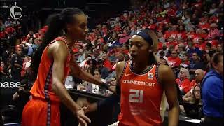 DeWanna Bonner felt need to separate DiJonai Carrington from team huddle [upl. by Lula]