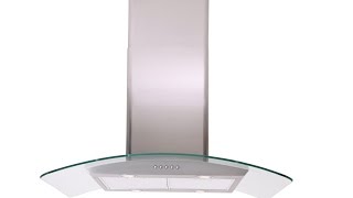 Curved Glass Island Kitchen Extractor  Luxair Cooker Hoods [upl. by Enitsenrae]