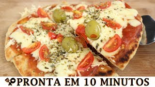 PIZZA DE FRIGIDEIRA PRONTA EM 10 MINUTOS  RECEITAS QUE AMO [upl. by Juliane]