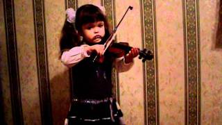 Anna Wieleńska 2 years old violinist Song of the windAVI [upl. by Oinotla]