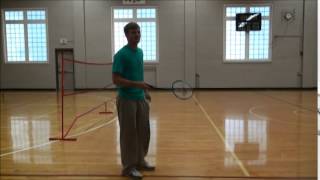 Level 1 Drill Badminton Long Serve [upl. by Leidag]