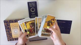 Unboxing A New Deck The Original Rider Waite Smith Tarot  Interview Spread [upl. by Ailina]