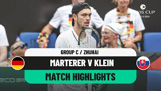 Maximilian Marterer v Lukas Klein Highlights  Germany v Slovakia Davis Cup 2024 Finals Group Stage [upl. by Atiuqcaj815]