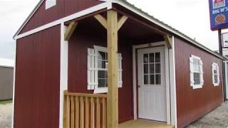 New 12X32 Derksen Urethane Side Cabin at Big Ws Portable Buildings [upl. by Elleon]