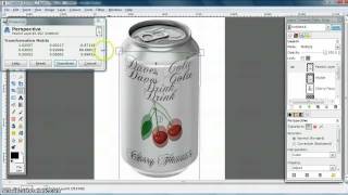 GIMP Tutorial  wrap or warp an image around a can [upl. by Ahon]