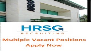 Multinational Company HRSG Hiring Multiple Position For Male and Female in Karachi [upl. by Rebme]