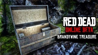 Red Dead Online  Brandywine Drop Treasure Map Location Guide Easy Gold amp Money [upl. by Sera]