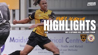 Academy Maidstone United Vs Bromley 130923 [upl. by Farr910]