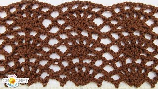 quotA Ladys Fanquot Crochet Stitch  March  Victorian Stitch Sampler Calendar Blanket [upl. by Fredkin]