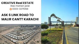 ASKARI 6 LINK ROAD TO MALIR CANTT KARACHI [upl. by Nets]