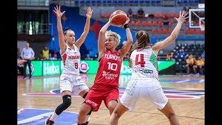 2019 FIBA Kadınlar Avrupa Şampiyonası Macaristan  Türkiye Maç Özeti [upl. by Elamor]