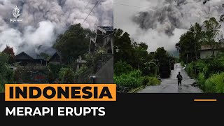 Mount Merapi erupts spewing ash into sky  AJshorts [upl. by Barcellona]