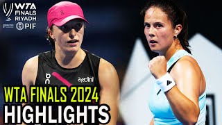 Iga Swiatek vs Daria Kasatkina Highlights  WTA Finals Riyadh 2024 [upl. by Amliv734]