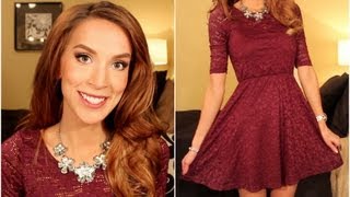 Birthday Party Lace Dress OOTD  LeighAnnSays [upl. by Bascio142]