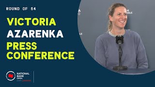 Press Conference  Victoria Azarenka  Round of 64  OBN23 [upl. by Ogg]