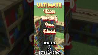 Ultimate Bookshelf Door Tutorial ✅️ MinecraftShorts [upl. by Ginzburg]