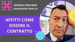 Contratto di locazione come disdirlo prima della scadenza Contratti 44 o 32 [upl. by Boony]