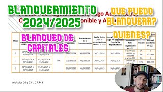 Como funciona BLANQUEO de Capitales blanqueamiento 20242025 Argentina Que puedo blanquear [upl. by Adnalohs]