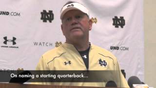 Brian Kelly Names Everett Golson The Starting QB [upl. by Ylatfen]