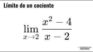 RAZONAMIENTO DEL LÍMITE DE UN COCIENTE 00 Análisis Matemático [upl. by Atinad]