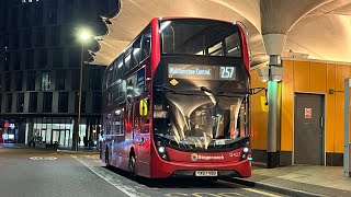 FRV Stagecoach London Route 257 Stratford  Walthamstow Central Enviro400 Hybrid 12427 YX67 VBD [upl. by Coad]